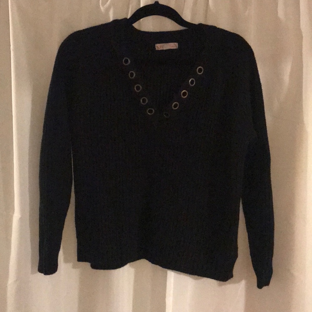 Black knit sweater